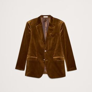 Banana Republic velvet blazer 48 long Hazel Gaze Brown